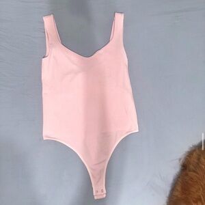 Free People Soft Pink Sleeveless Bodysuit